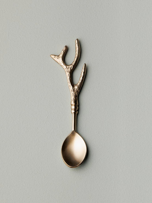 Brass spoon deer antlers