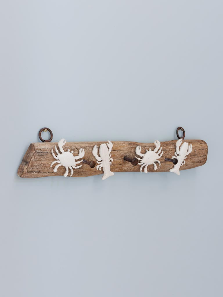Wall coat rack 3 hooks Crustacean